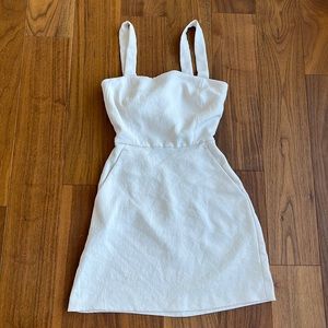 Preowned Aritzia White Birch Écoulement Open Back Mini Dress 00